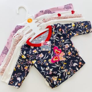 Carters 5 Pack Multicolored Girls Long Sleeved Cotton T-shirts