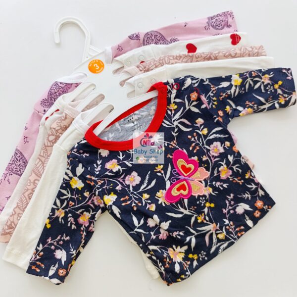 Carters 5 Pack Multicolored Girls Long Sleeved Cotton T-shirts