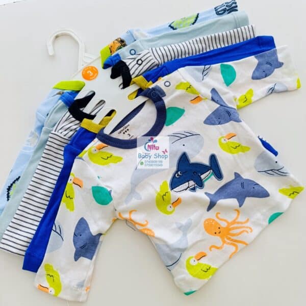Carter's 5-Pack Baby Boys Long Sleeved Cotton T-Shirts - Image 2