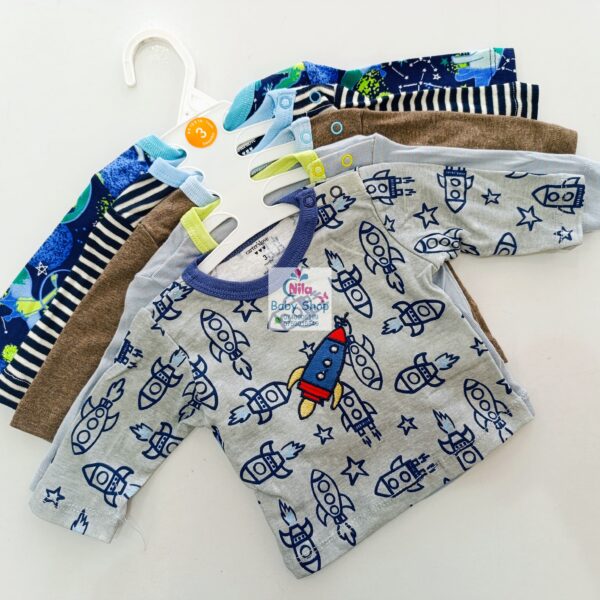 Carter's 5-Pack Baby Boys Long Sleeved Cotton T-Shirts - Image 11