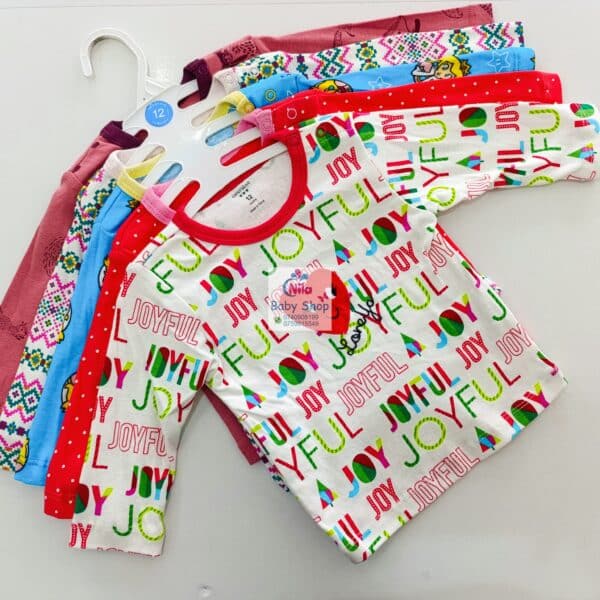 Carters 5 Pack Multicolored Girls Long Sleeved Cotton T-shirts