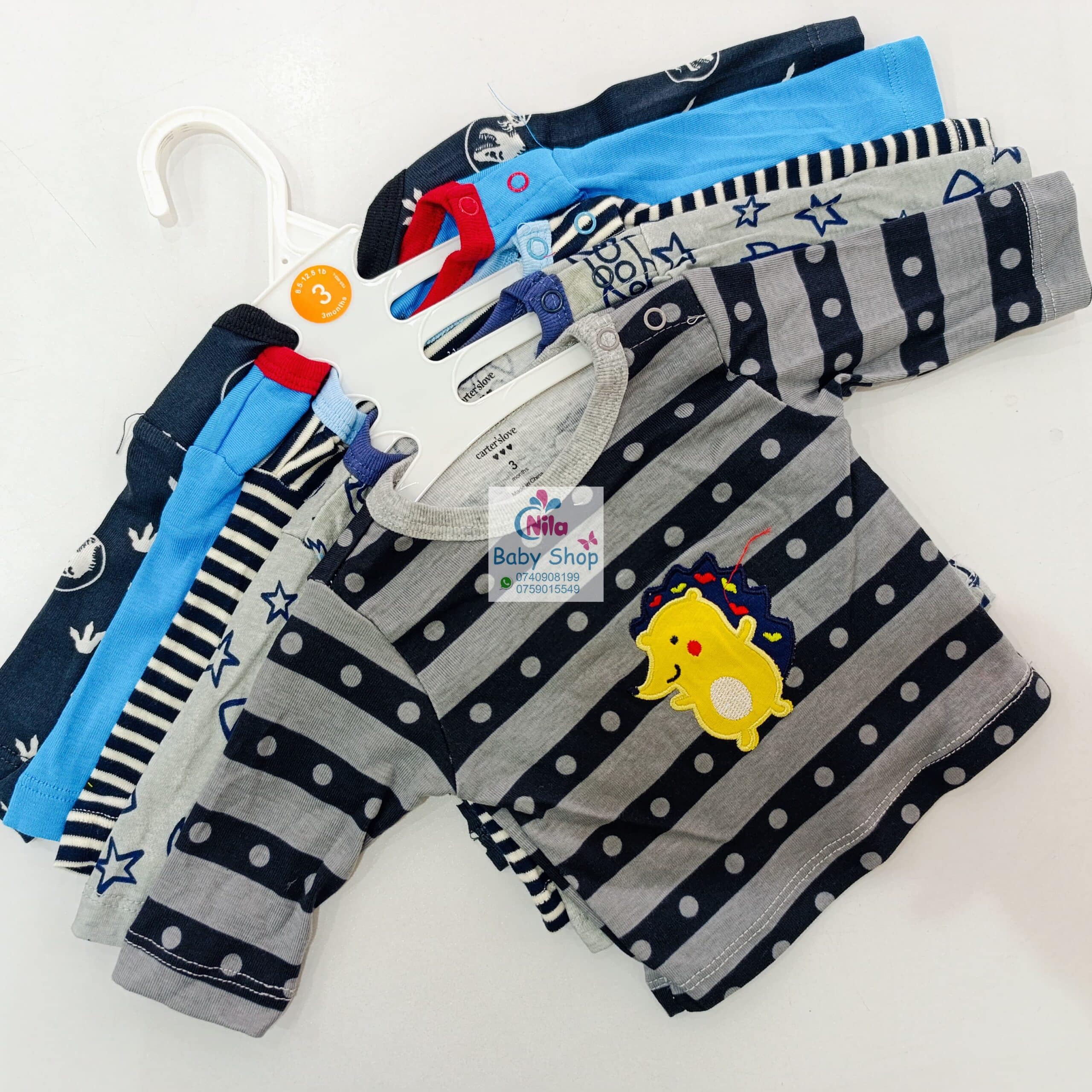 Carter's 5-Pack Baby Boys Long Sleeved Cotton T-Shirts