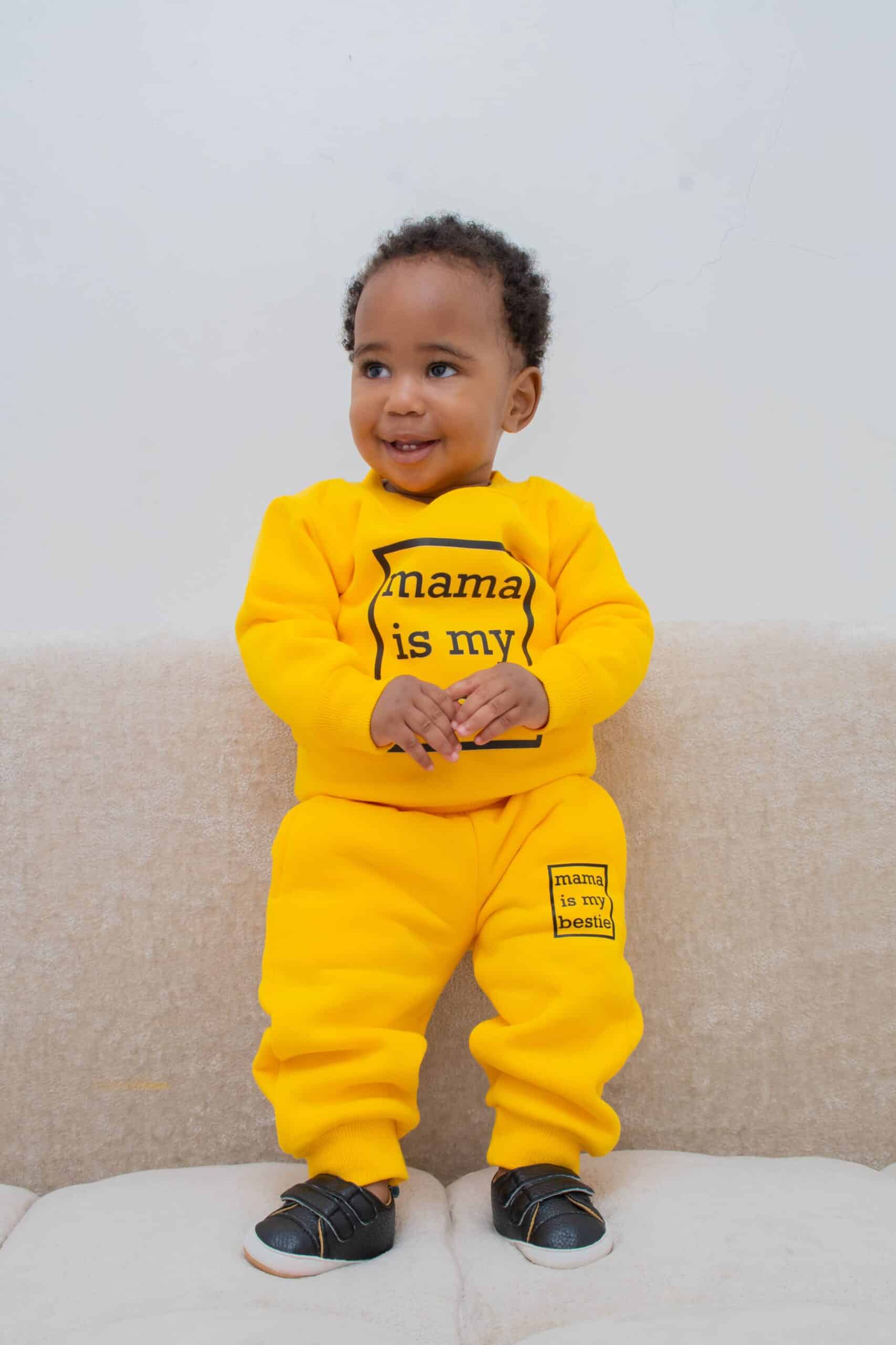 Infant Baby 2 Piece Set Fashion Pullover Sweatshirt + Trouser Elastic Waist Sweatpants