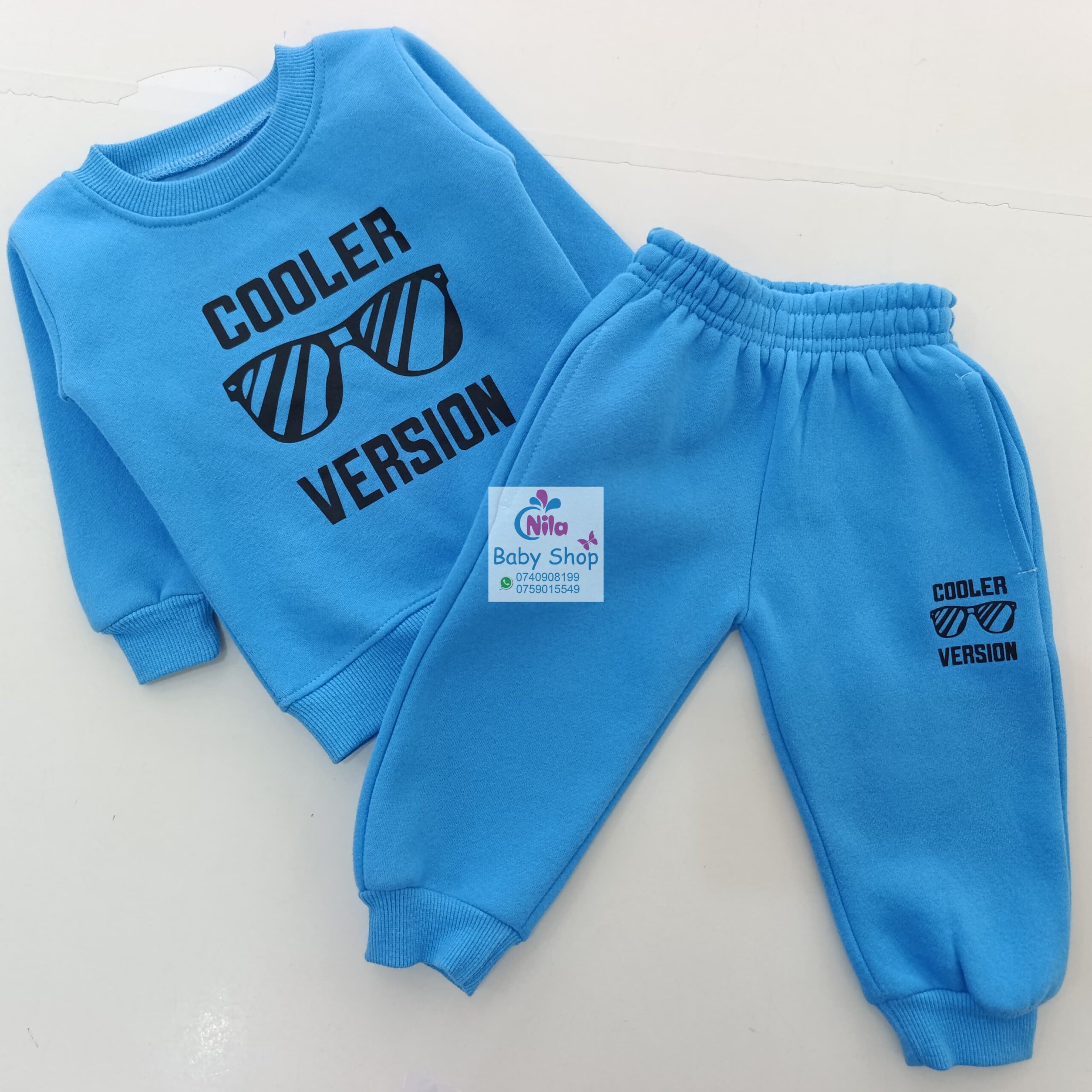 Kids 2 Pcs Long Sleeve Letter Print Pullover Sweatshirt Tops Pants - Image 5