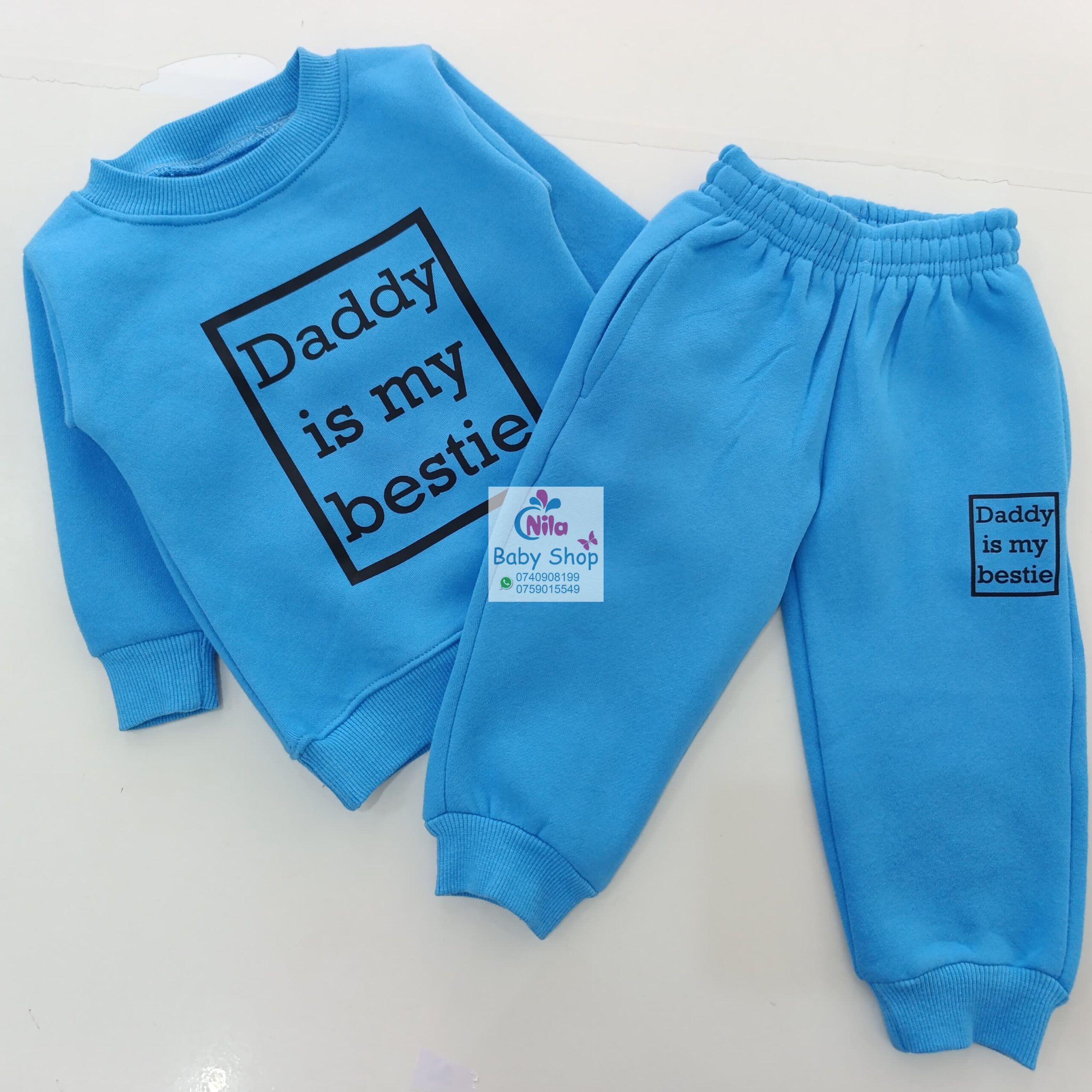 Kids 2 Pcs Long Sleeve Letter Print Pullover Sweatshirt Tops Pants - Image 6