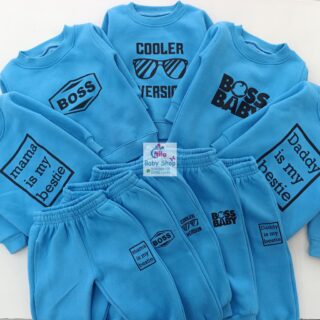Kids 2 Pcs Long Sleeve Letter Print Pullover Sweatshirt Tops Pants