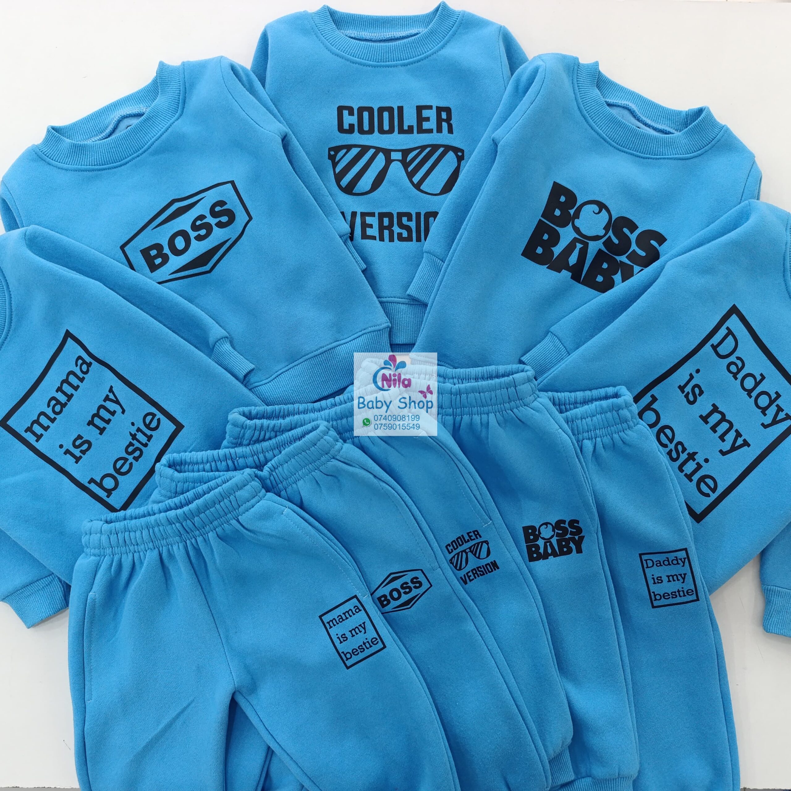 Kids 2 Pcs Long Sleeve Letter Print Pullover Sweatshirt Tops Pants