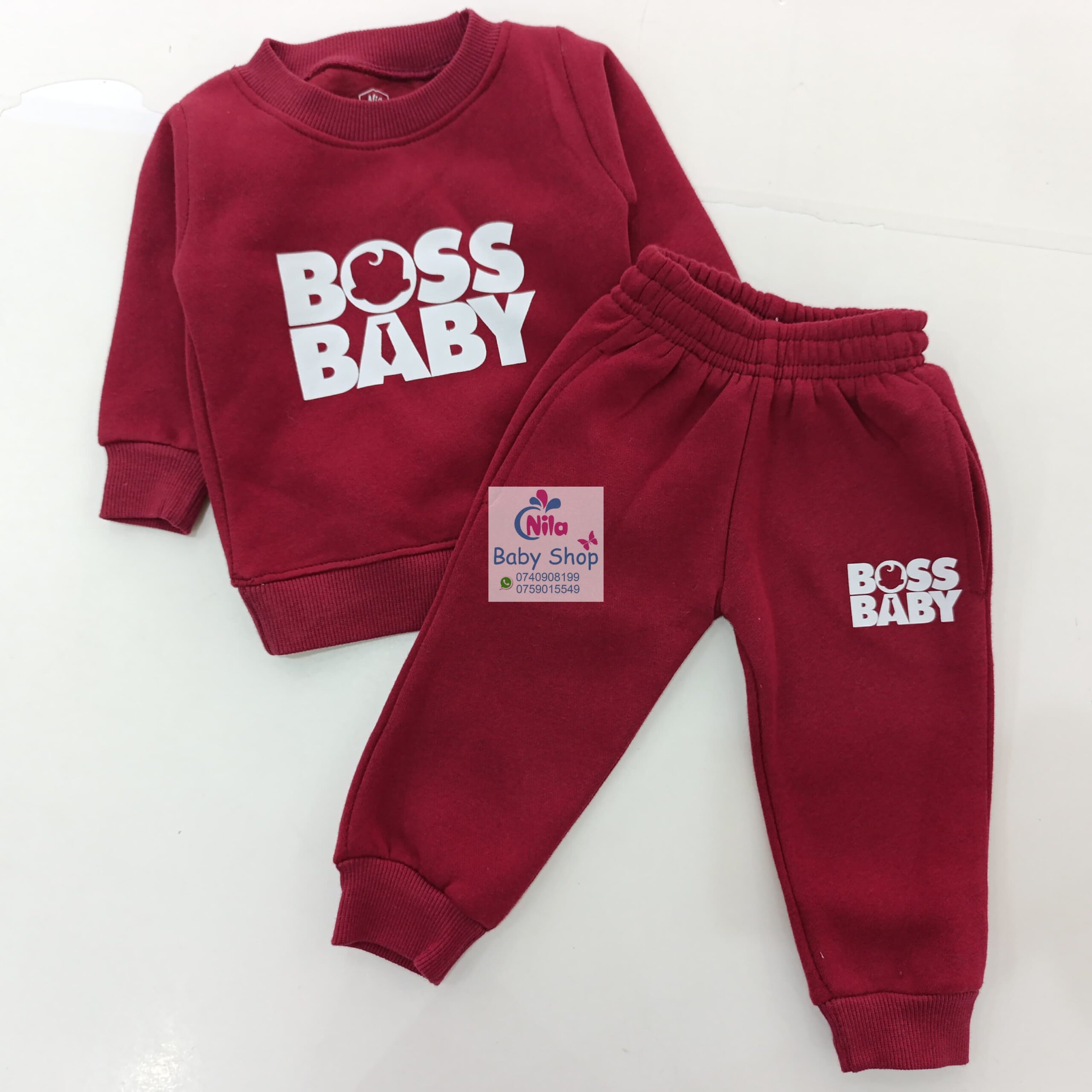 Kids Trendy Crewneck 2 Piece Letter Print Outfit Sweatshirts Tops + Pants Set - Image 3