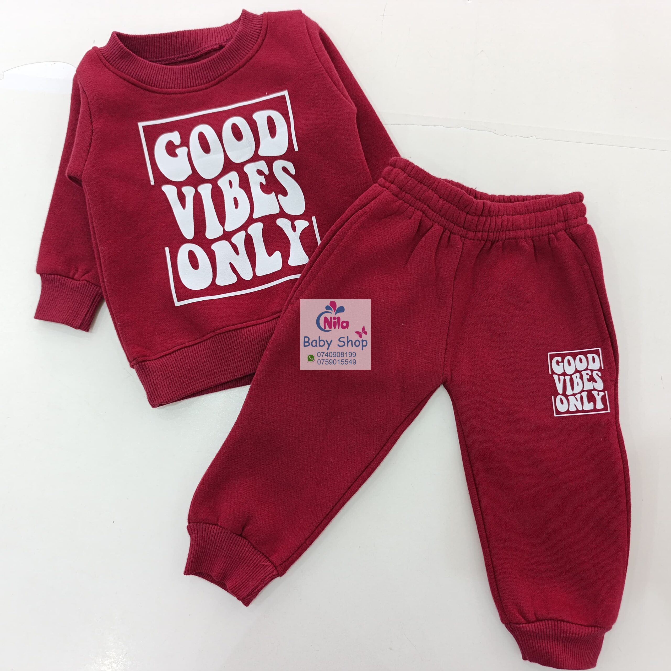 Kids Trendy Crewneck 2 Piece Letter Print Outfit Sweatshirts Tops + Pants Set - Image 6
