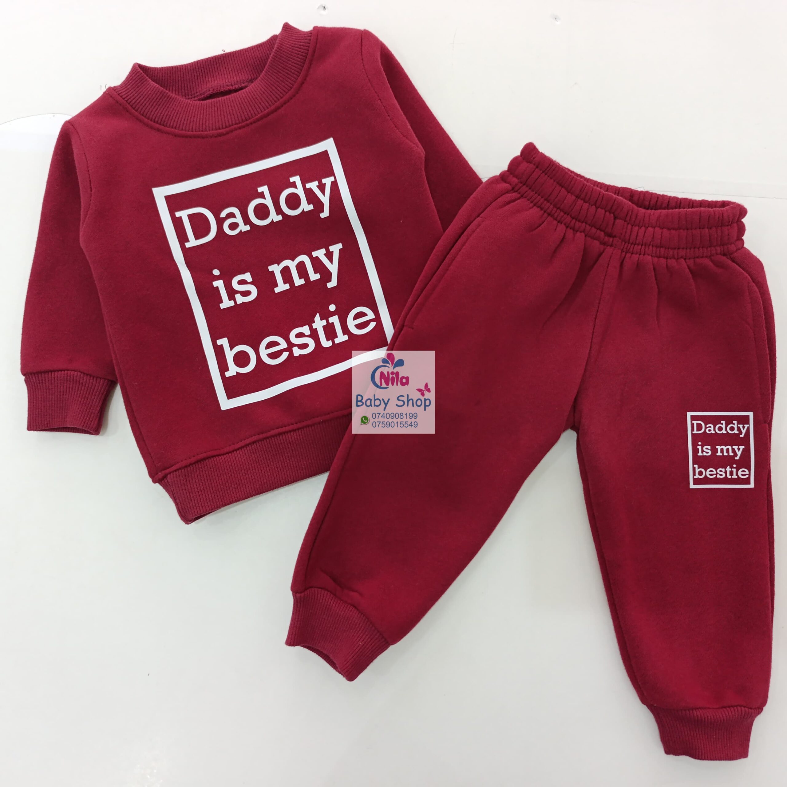 Kids Trendy Crewneck 2 Piece Letter Print Outfit Sweatshirts Tops + Pants Set - Image 4