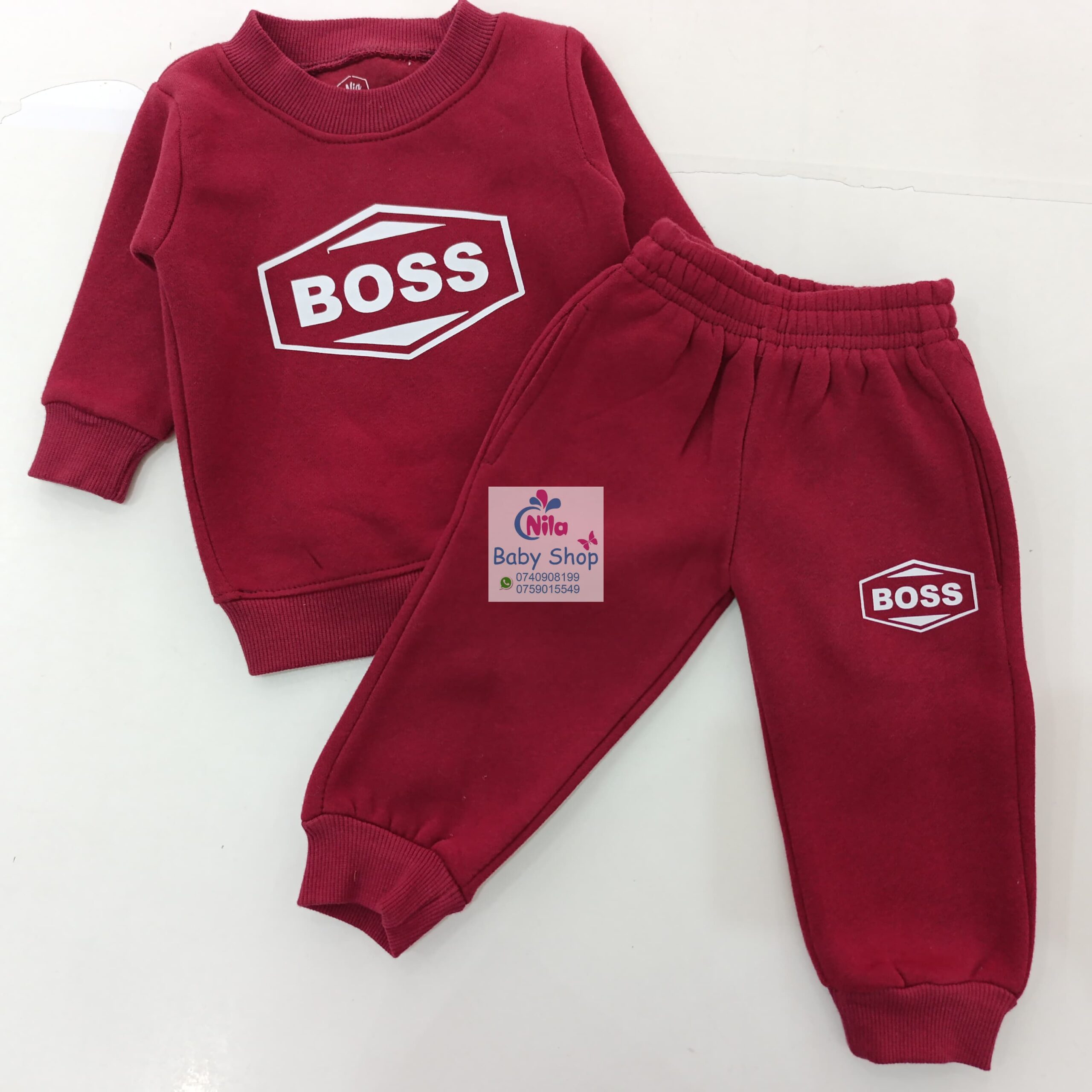 Kids Trendy Crewneck 2 Piece Letter Print Outfit Sweatshirts Tops + Pants Set - Image 5