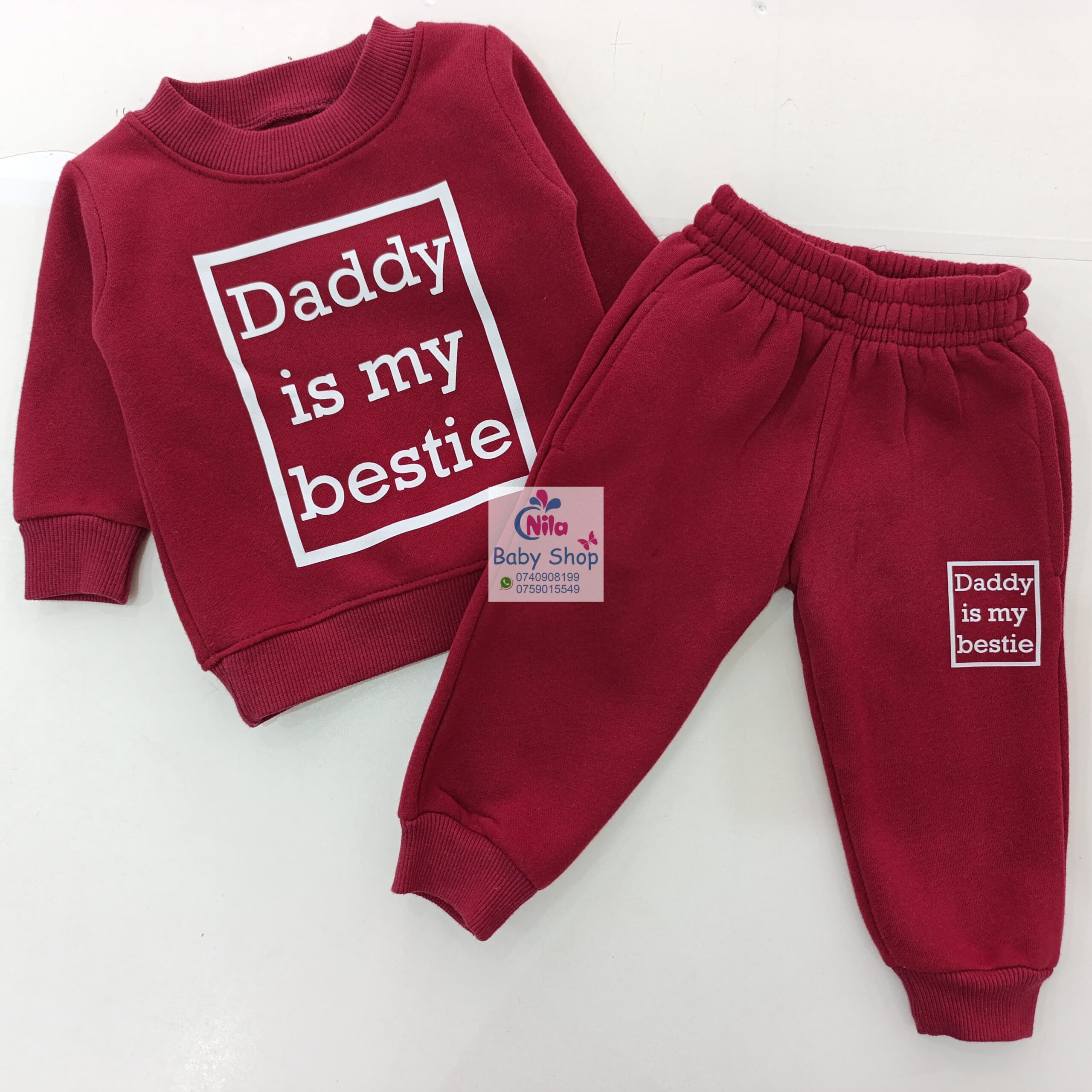 Kids Trendy Crewneck 2 Piece Letter Print Outfit Sweatshirts Tops + Pants Set - Image 7