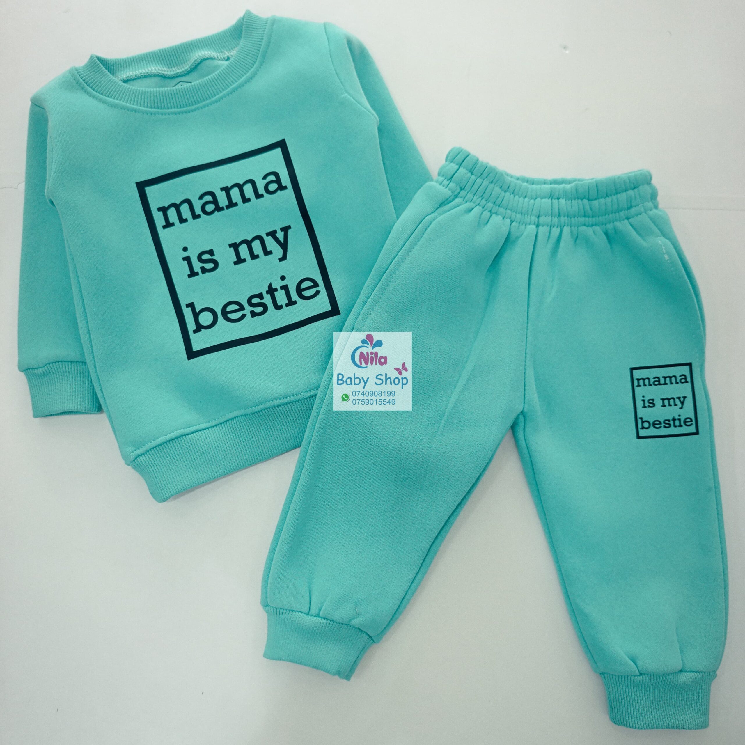 Kids' Cartoon Pattern Long Sleeve O Neck Sweatshirt & Pants Set - Image 4