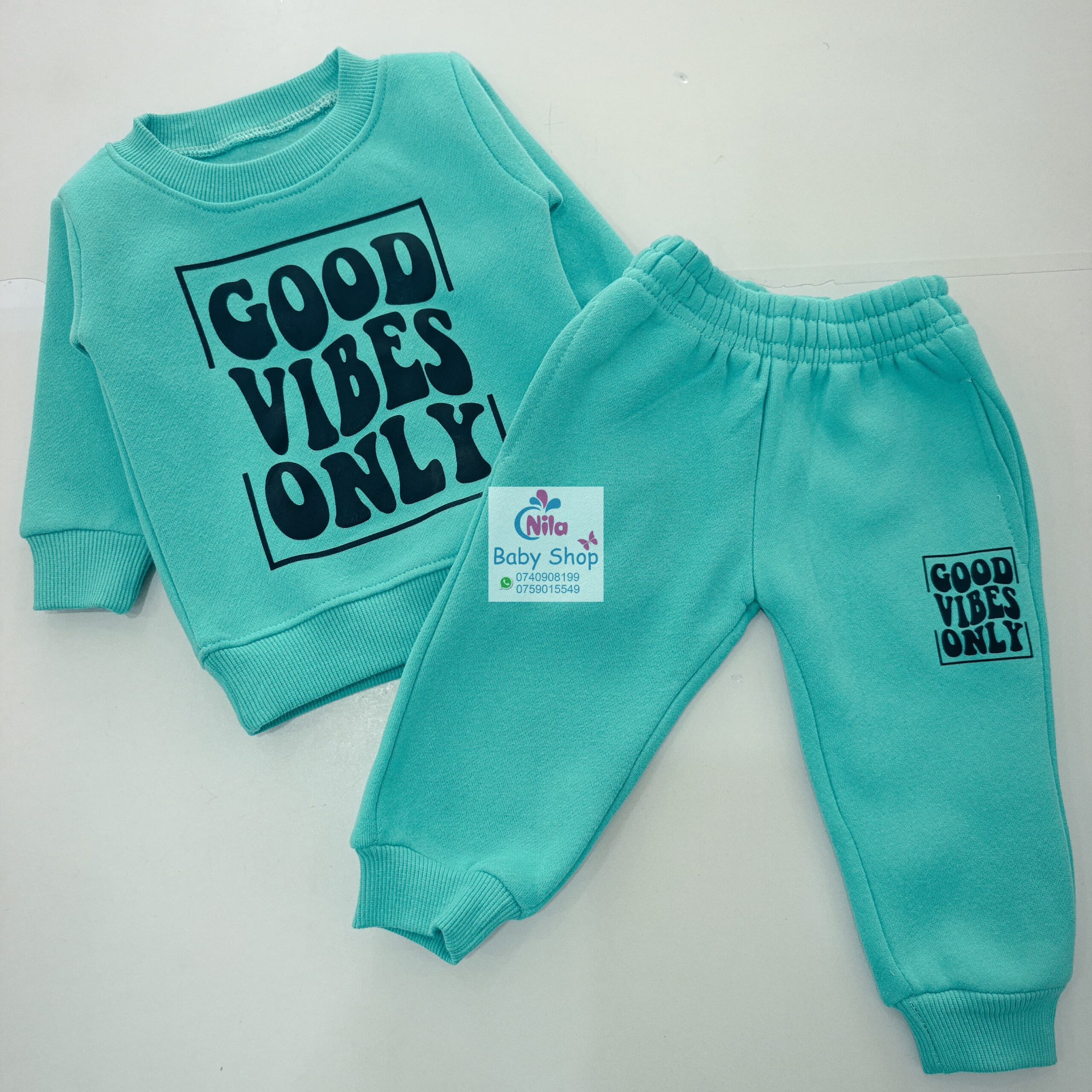 Kids' Cartoon Pattern Long Sleeve O Neck Sweatshirt & Pants Set - Image 5