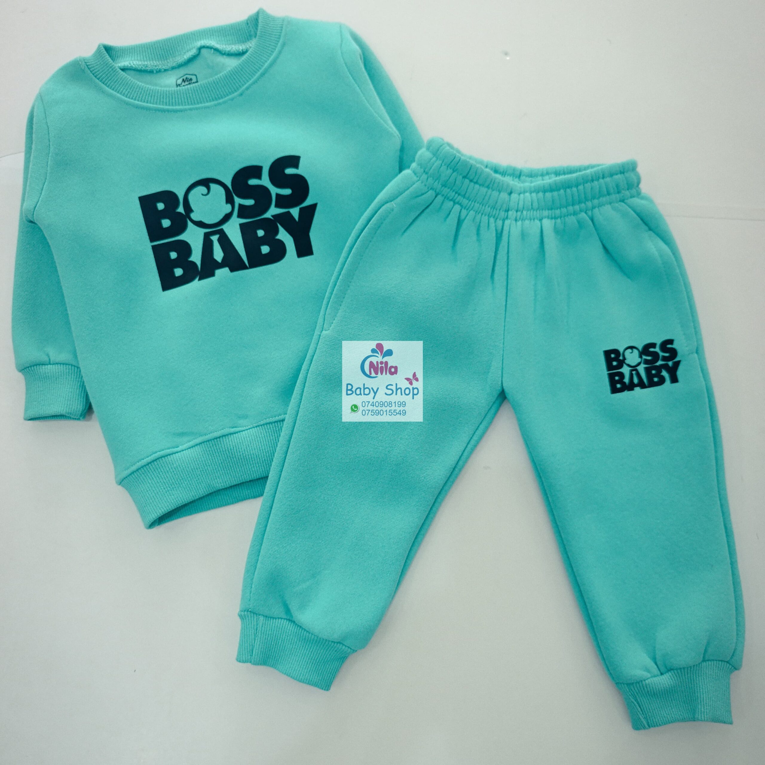 Kids' Cartoon Pattern Long Sleeve O Neck Sweatshirt & Pants Set - Image 3