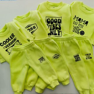 Infant Baby 2 Piece Set Fashion Pullover Sweatshirt + Trouser Elastic Waist Sweatpants
