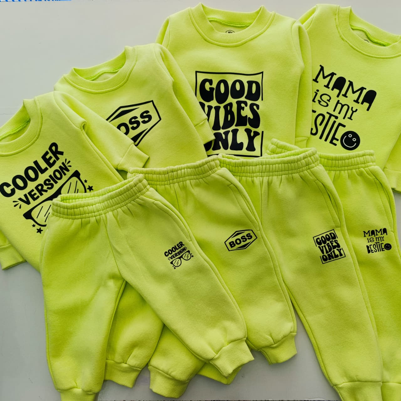 Infant Baby 2 Piece Set Fashion Pullover Sweatshirt + Trouser Elastic Waist Sweatpants