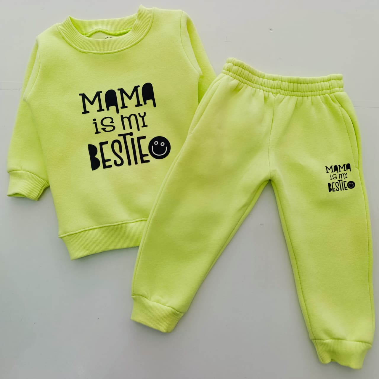 Infant Baby 2 Piece Set Fashion Pullover Sweatshirt + Trouser Elastic Waist Sweatpants - Image 9