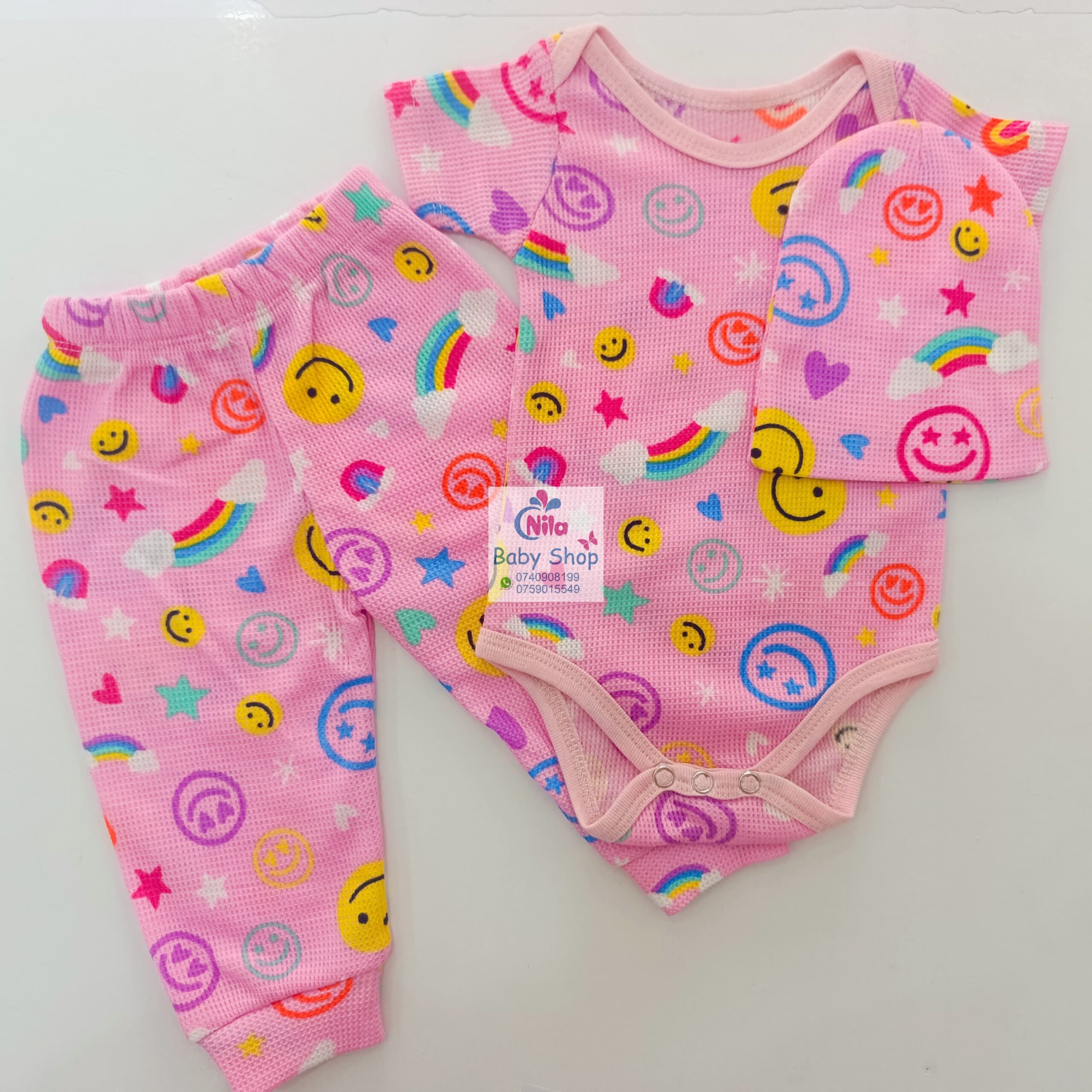 SnuggleStyle Premium 3-Piece Baby Outfit – Bodysuit, Pants & Hat - Image 18