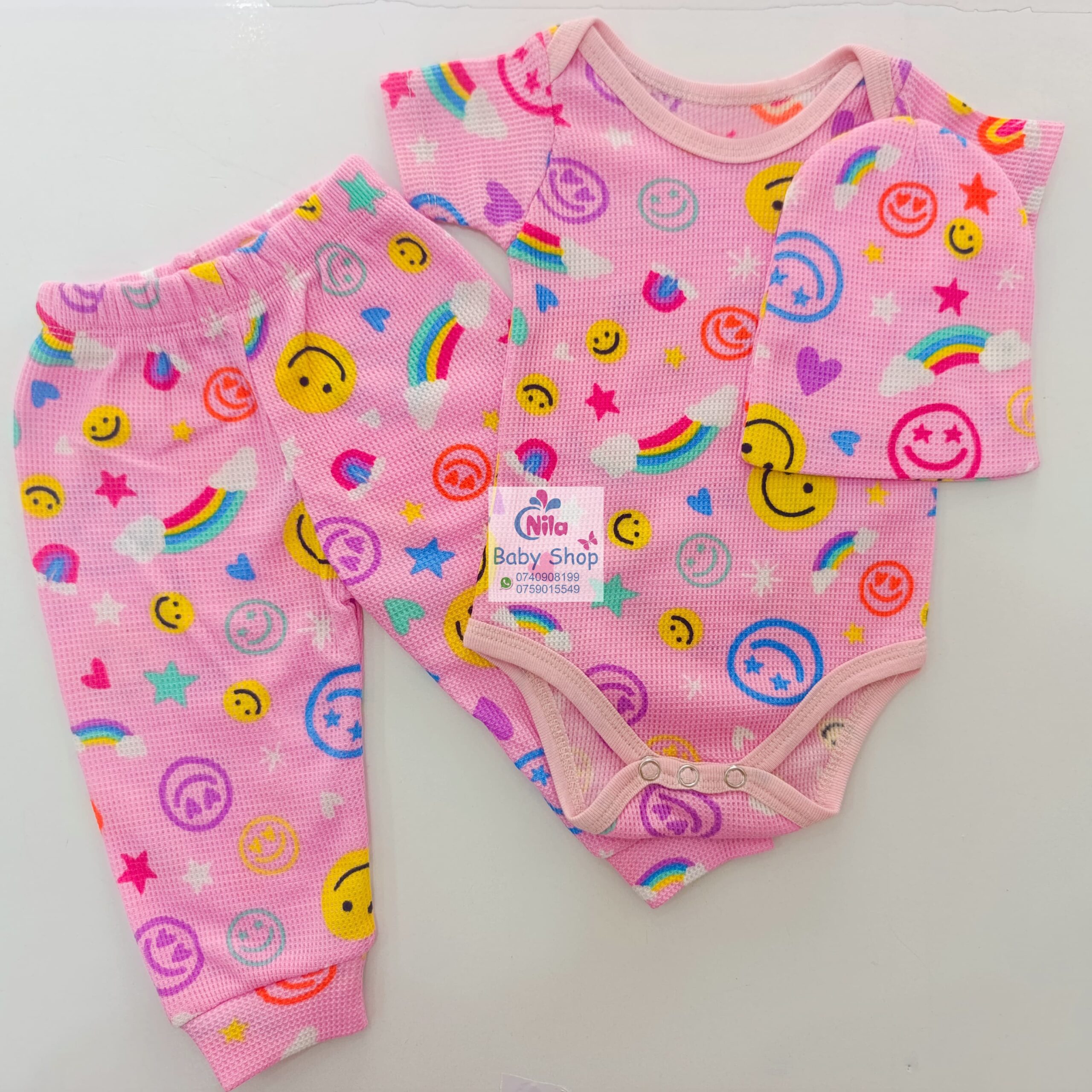 SnuggleStyle Premium 3-Piece Baby Outfit – Bodysuit, Pants & Hat - Image 20
