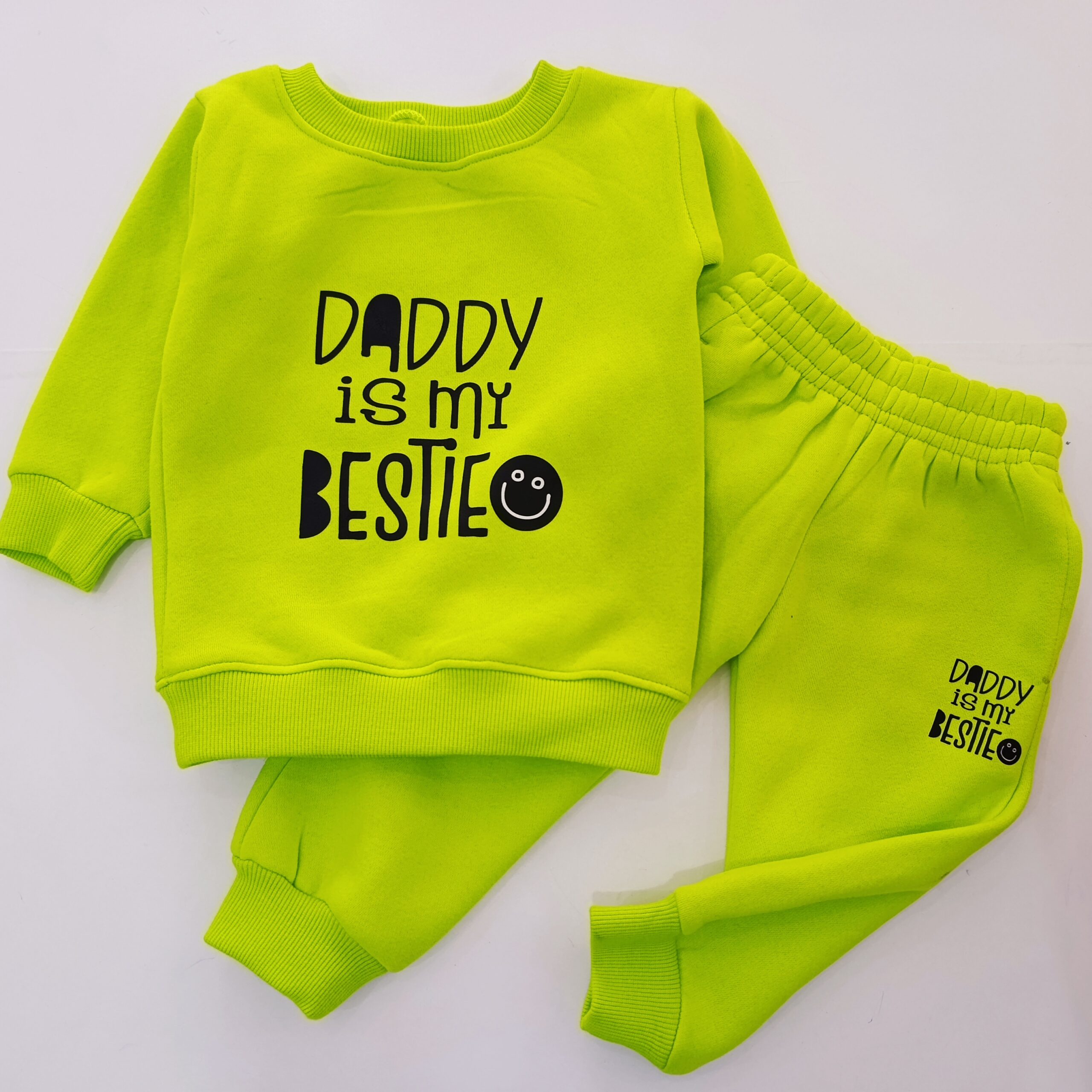 Infant Baby 2 Piece Set Fashion Pullover Sweatshirt + Trouser Elastic Waist Sweatpants - Image 3