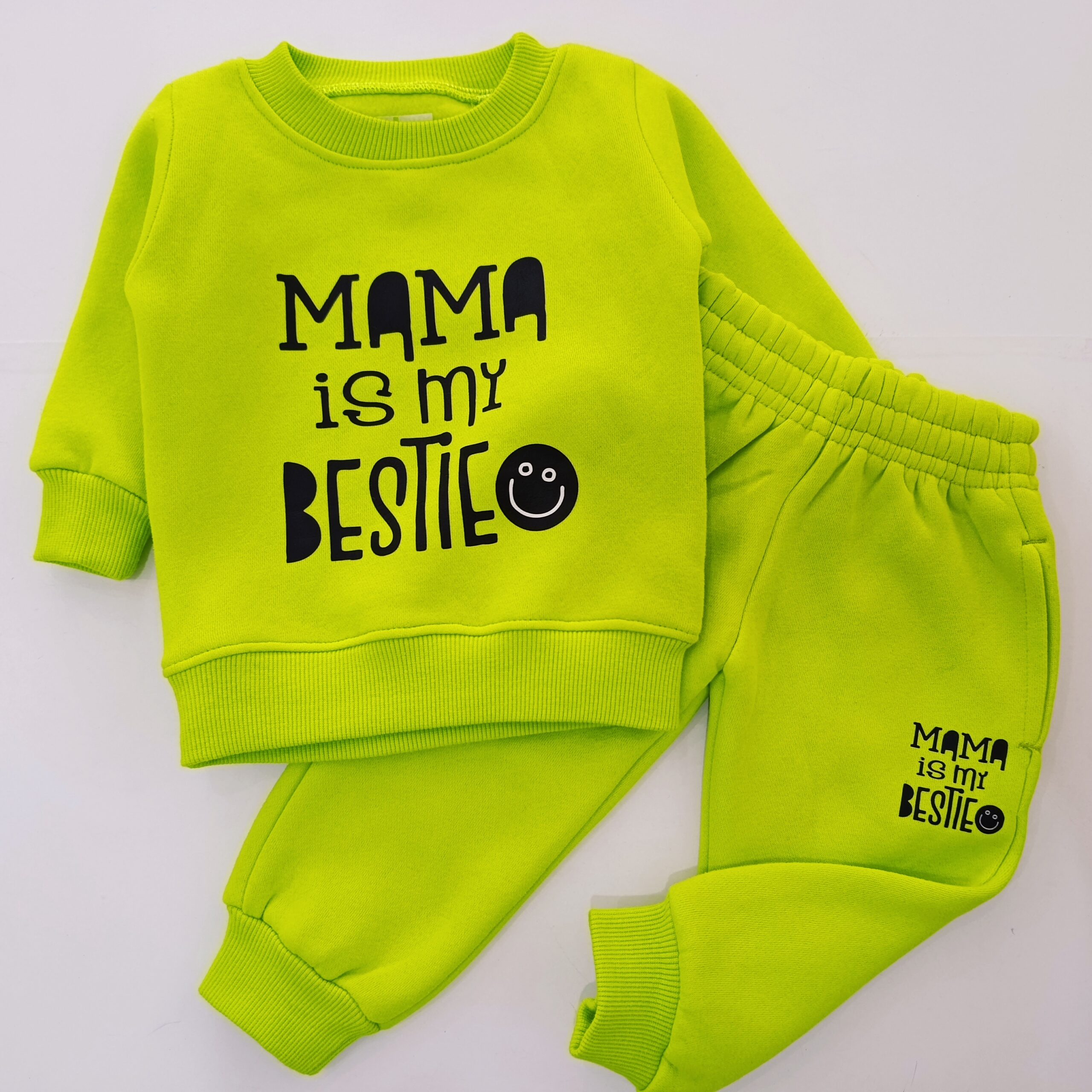 Infant Baby 2 Piece Set Fashion Pullover Sweatshirt + Trouser Elastic Waist Sweatpants - Image 4