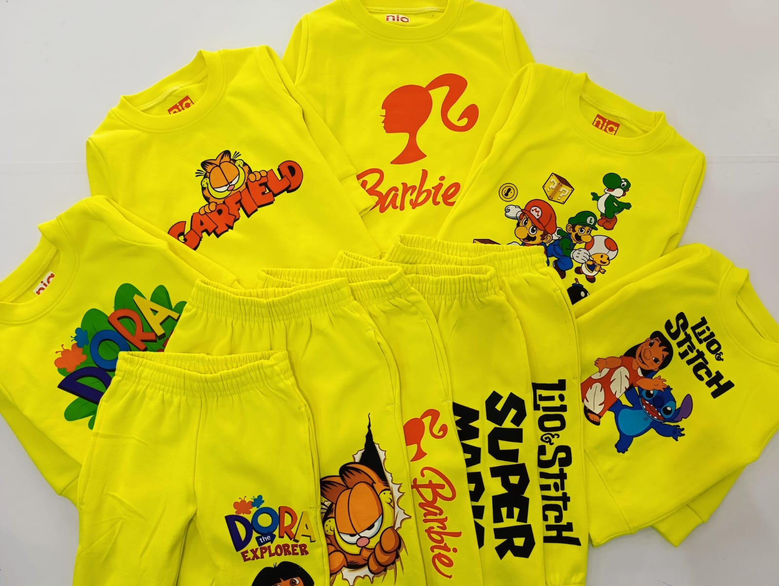 Kids' Cartoon Pattern Long Sleeve O Neck Sweatshirt & Pants Set - Image 6