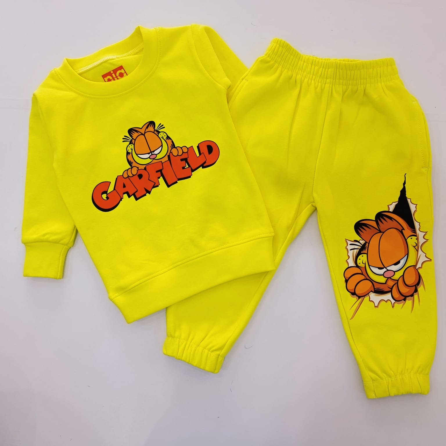 Kids' Cartoon Pattern Long Sleeve O Neck Sweatshirt & Pants Set - Image 4