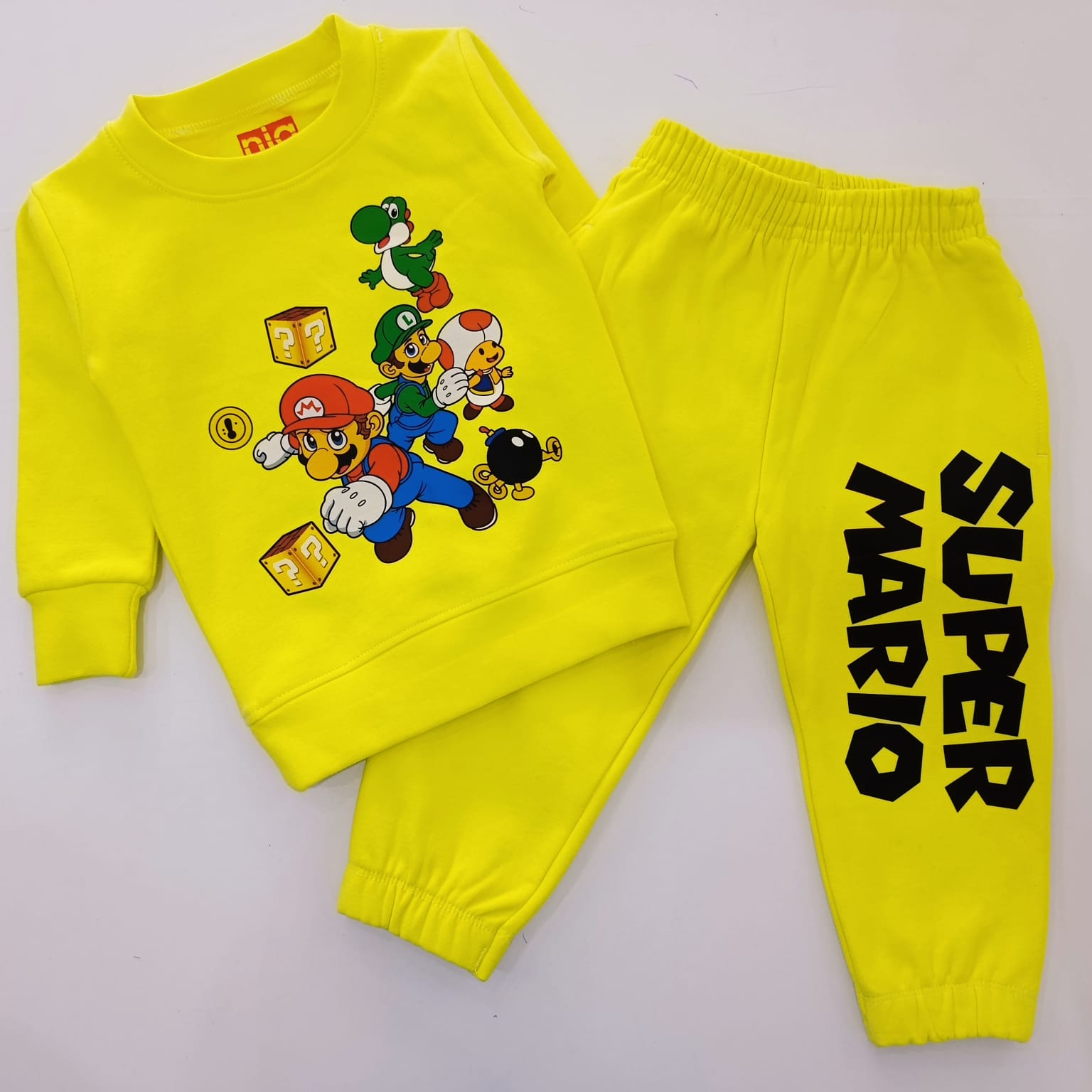 Kids' Cartoon Pattern Long Sleeve O Neck Sweatshirt & Pants Set