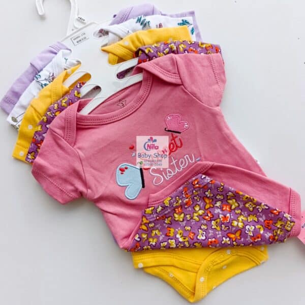 5-Pack Newborn Baby Girls Short-Sleeve Bodysuits - Image 6
