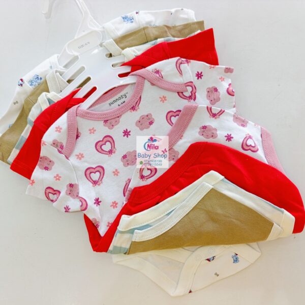5-Pack Newborn Baby Girls Short-Sleeve Bodysuits - Image 11