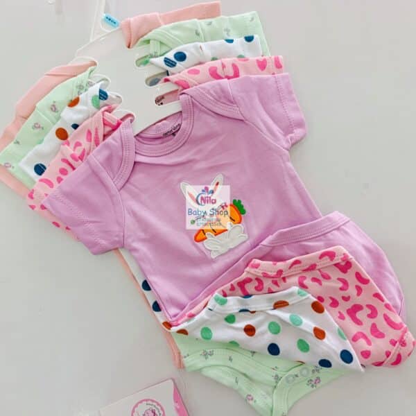 5-Pack Newborn Baby Girls Short-Sleeve Bodysuits - Image 15