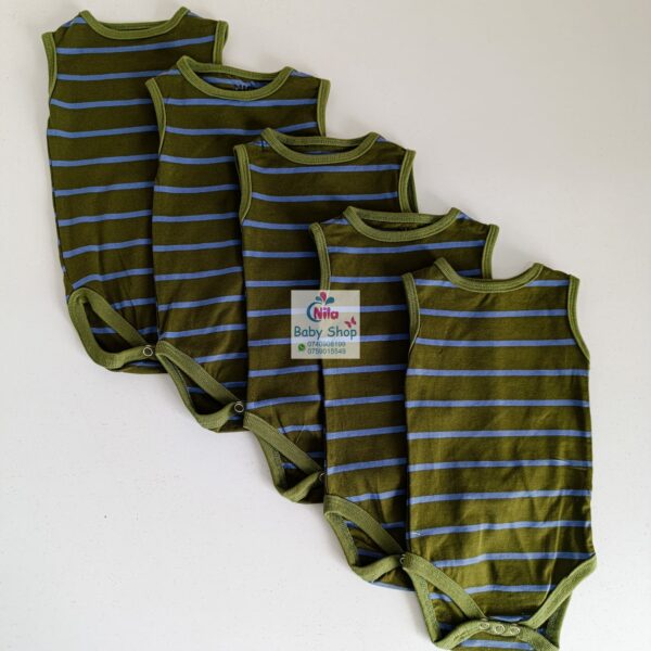 5-Pack Comfy Sleeveless Unisex Baby Onesies - Image 9