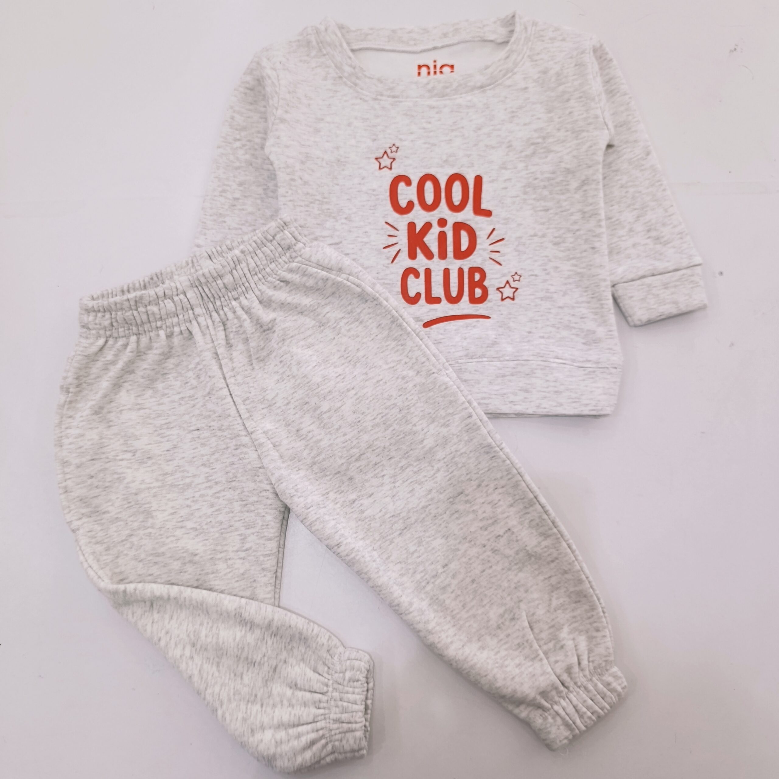 Kids 2pcs Set Knitted Soft Round Neck Long Sleeve Pullover Sweatshirt And Pants - Image 9