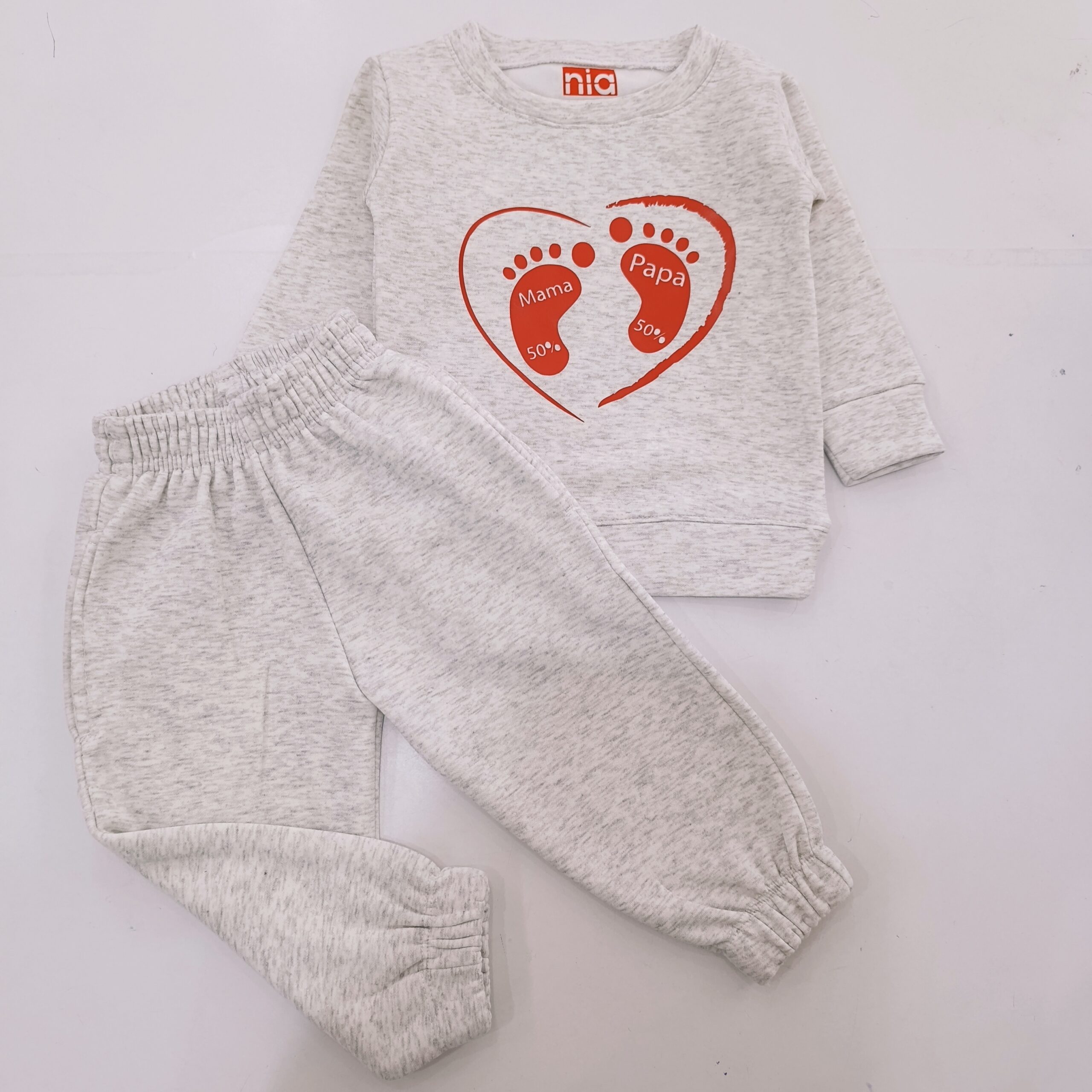 Kids 2pcs Set Knitted Soft Round Neck Long Sleeve Pullover Sweatshirt And Pants - Image 7