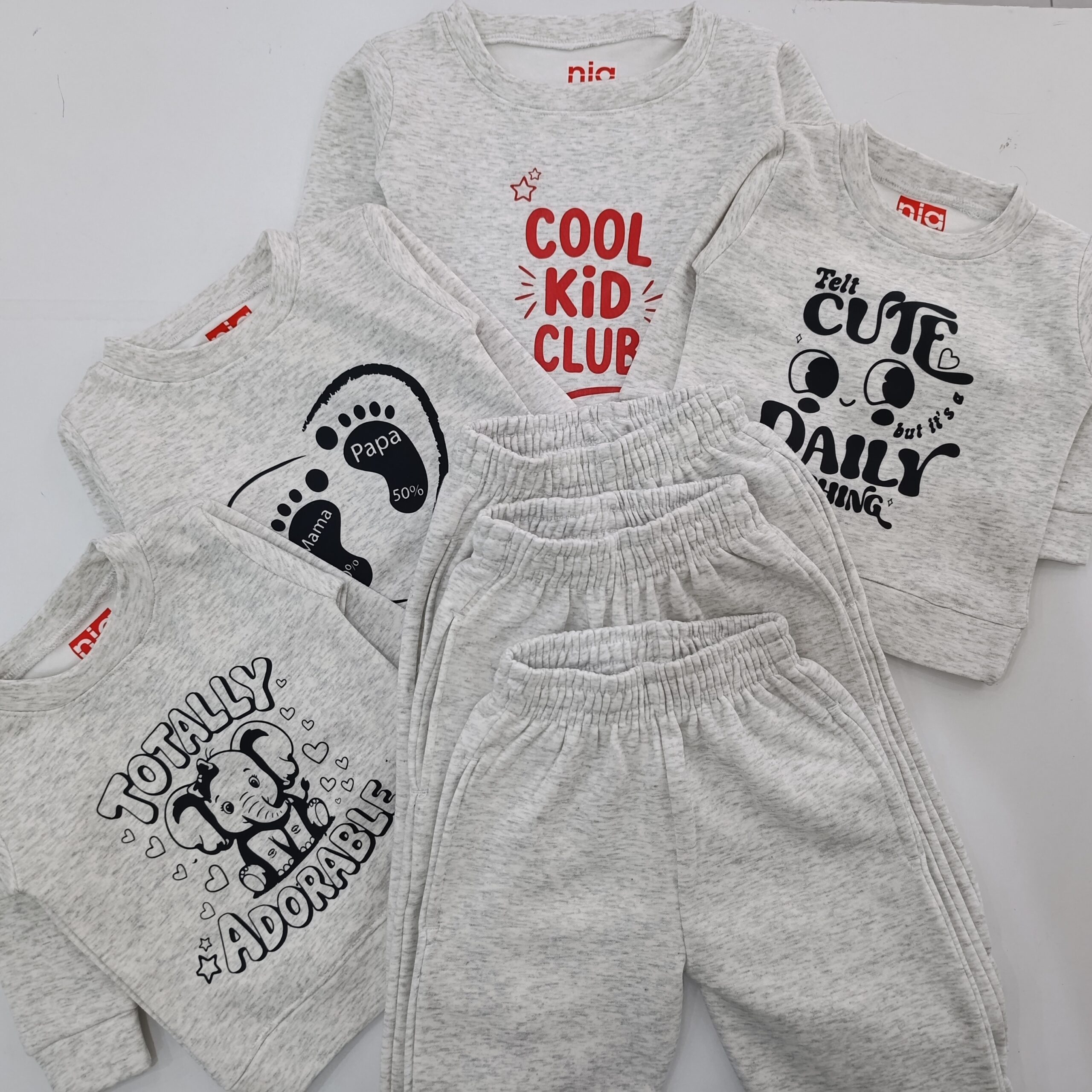 Kids 2pcs Set Knitted Soft Round Neck Long Sleeve Pullover Sweatshirt And Pants