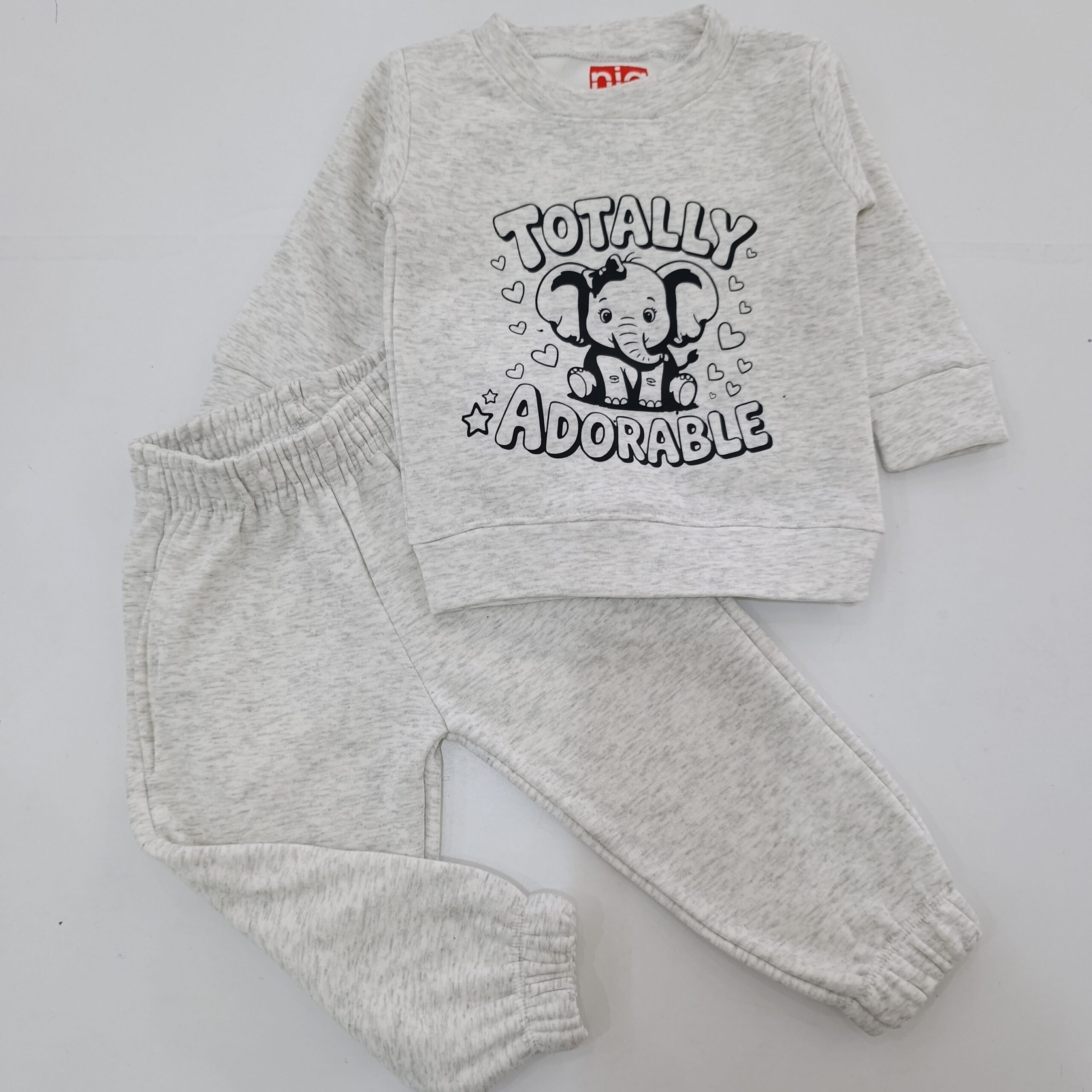 Kids 2pcs Set Knitted Soft Round Neck Long Sleeve Pullover Sweatshirt And Pants - Image 6