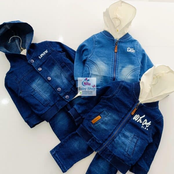Kids 2-Piece Denim Set Suit + Hoodie - Image 5