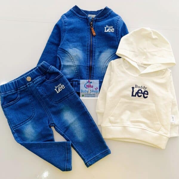 Kids 2-Piece Denim Set Suit + Hoodie - Image 3