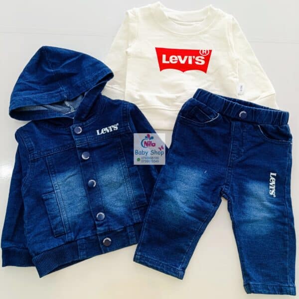 Kids 2-Piece Denim Set Suit + Hoodie - Image 2
