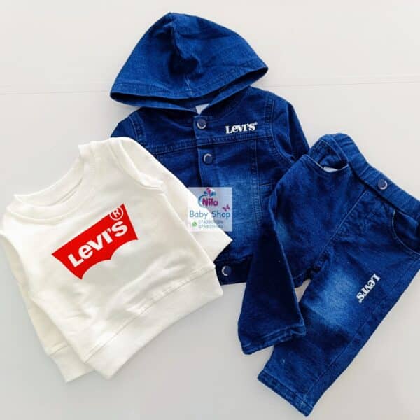 Kids 2-Piece Denim Set Suit + Hoodie