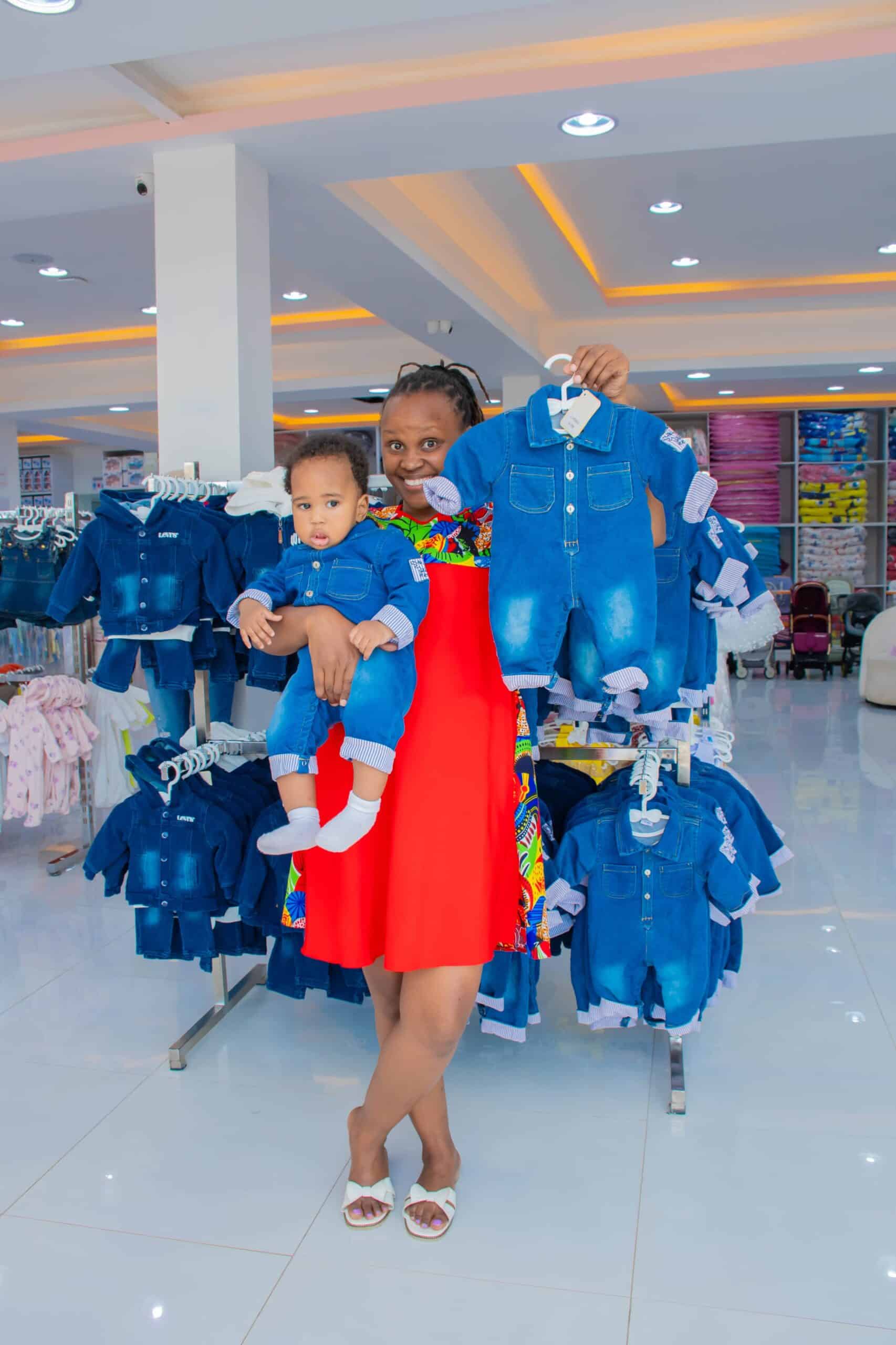 Children Denim Overalls Jumpsuit Cotton Lined Lightweight Denim Bow Romper - Image 4