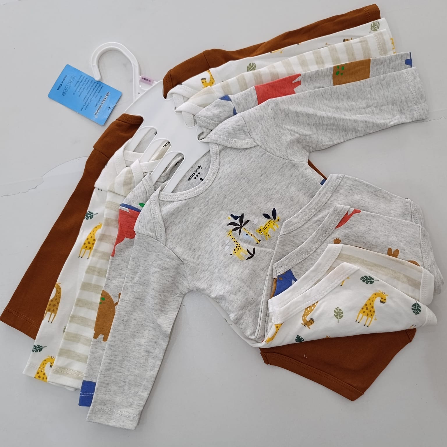 5 Pieces Set Of Long Sleeved Baby Boy Bodysuits / Onesies - Image 4