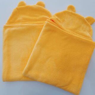 Ultra Soft Hooded Baby Towel with Bear Ears | Absorbent Baby Bath Towel for Newborns & Toddlers - Yellow