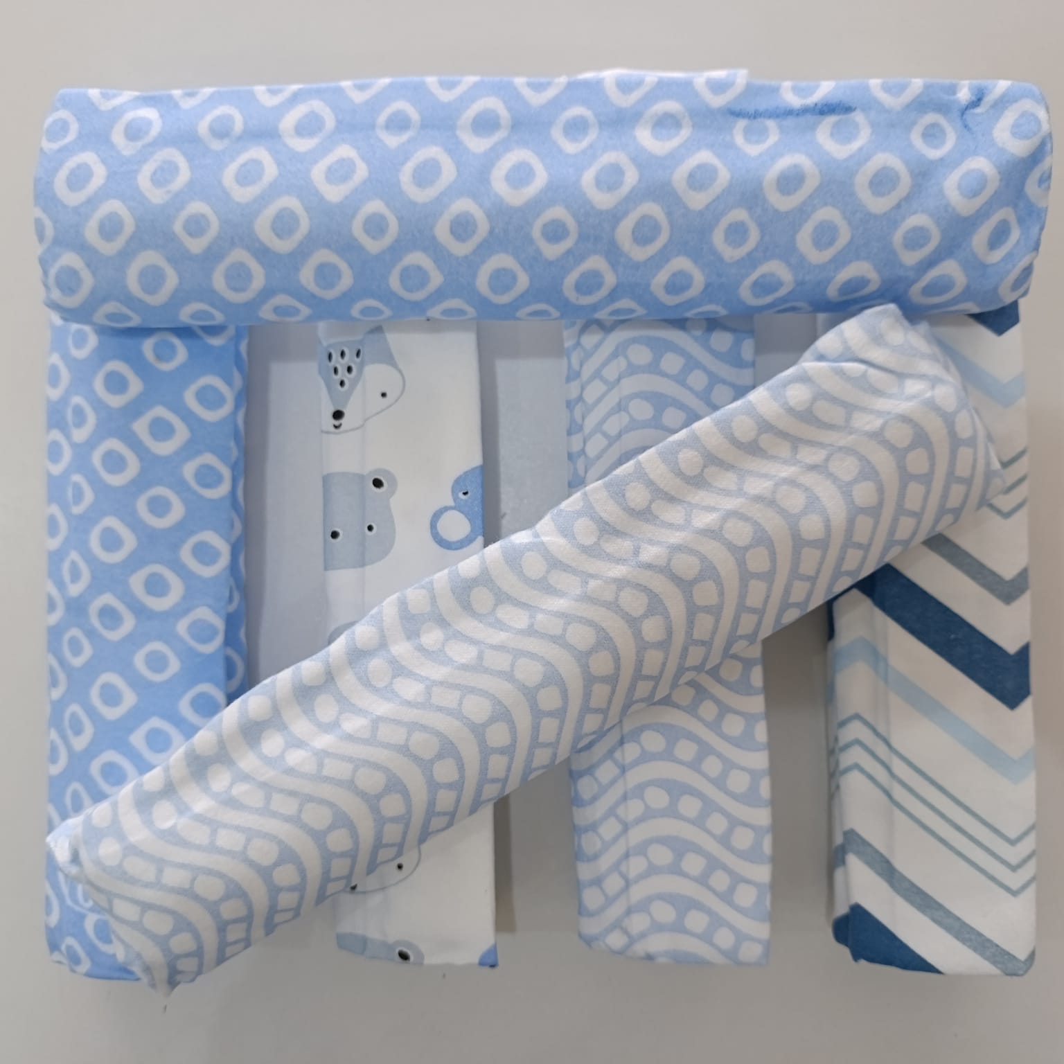 6 Piece Cotton Flannel Receiving Set - Image 3