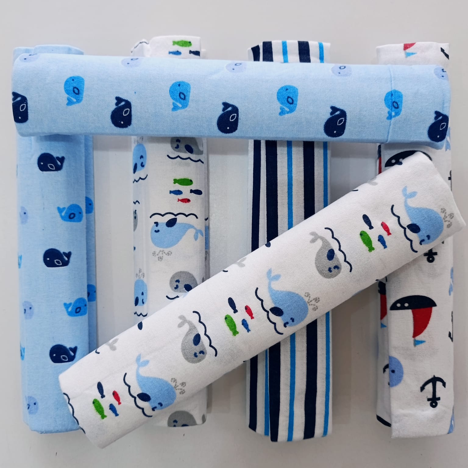 6 Piece Cotton Flannel Receiving Set - Image 8