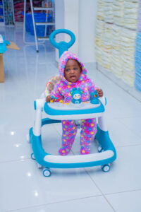 Baby Walker with Push Handle and Activity Tray – Adjustable & Comfortable