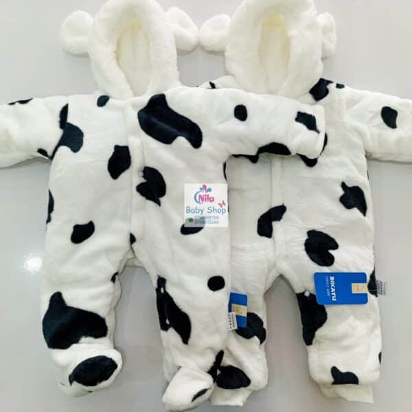 Newborn Baby Cute Multicolor Jumpsuit Long Sleeve Hooded Romper - Image 3