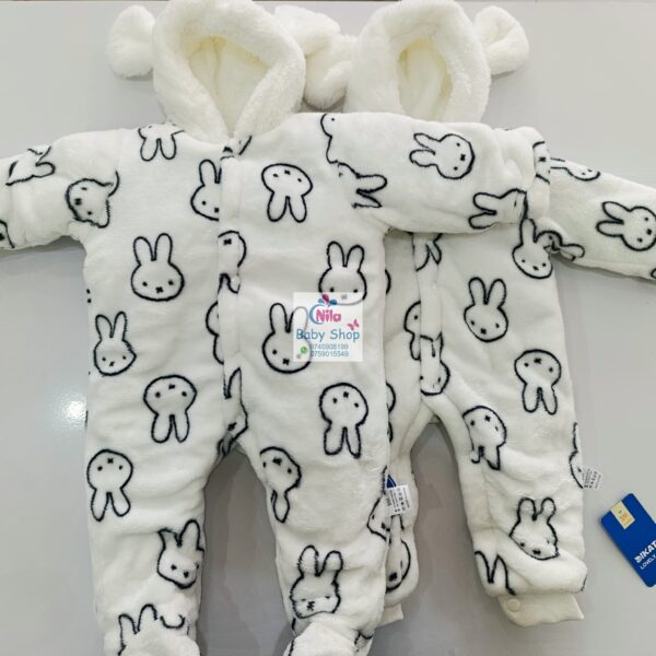 Newborn Baby Cute Multicolor Jumpsuit Long Sleeve Hooded Romper - Image 2