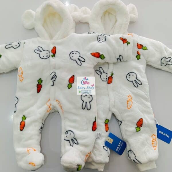 Newborn Baby Cute Multicolor Jumpsuit Long Sleeve Hooded Romper - Image 5